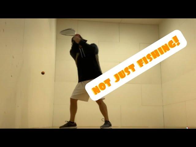 My Racquetball Backhand Slo-Mo #shorts #racquetball #fishingwcp