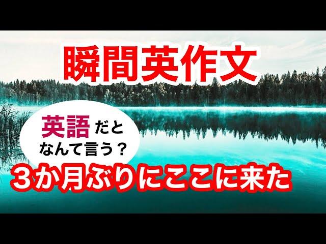 瞬間英作文366　英会話「３ヶ月ぶりにここに来ました」英語リスニング聞き流し