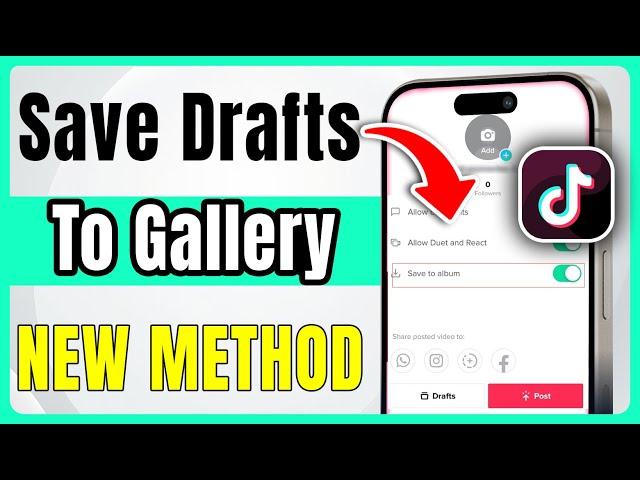 How to save Tiktok drafts video to your phone Gallery 2024 [ Easy ]