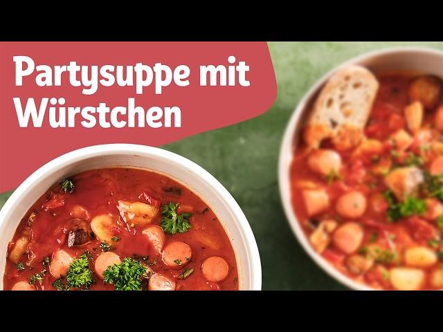 Partysuppe mit Gnocchi & Würstchen – schnelles Rezept für gesellige Abende  | REWE Deine Küche