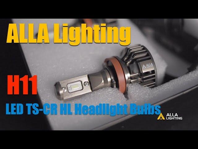 Alla Lighting 10000lm LED H11 Headlight Bulbs Extremely Super Bright TS-CR H8 H9 H11