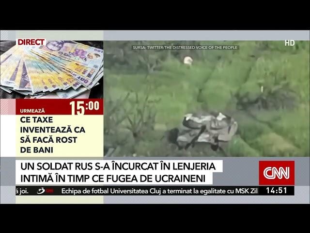 Moment hilar pe frontul din Ucraina: un soldat rus îşi aruncă chiloţii în timp ce fuge