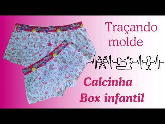 ️Calcinha box infantil - Traçando molde passo a passo com medidas