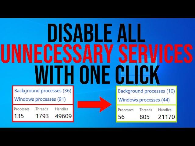 Disable ALL Unnecessary Services WITH ONE CLICK | Increase Performance and Privacy