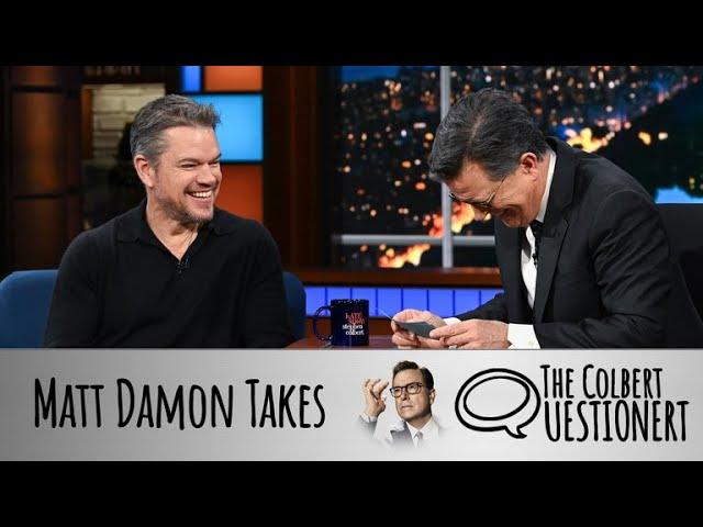 Matt Damon Takes The Colbert Questionert