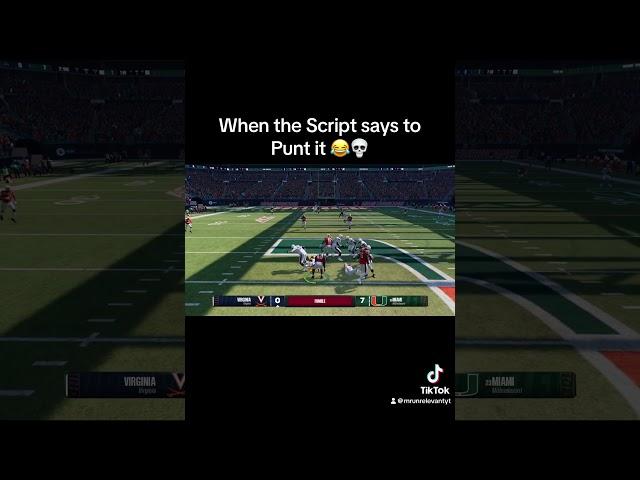 When The Script Says To Punt It   #shorts #youtubeshorts #cfb25 #trending #fyp #viralclips