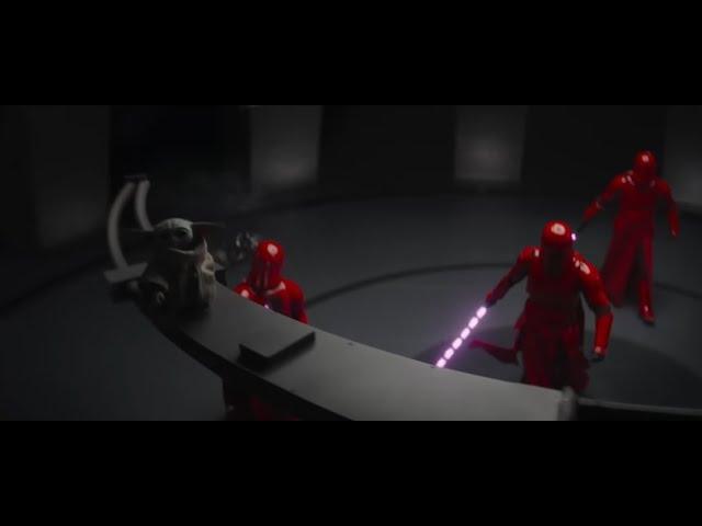 The Mandalorian 3x08 - Grogu VS Praetorian Guards - Fight Scene Season 3 Episode 8 (S03E08)