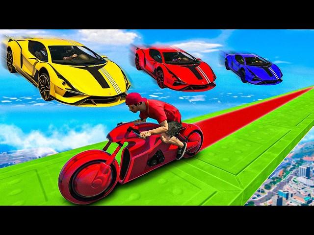 GTA V: MOTO TRON vs CARRO - o jogo mais rápido (MITEI)