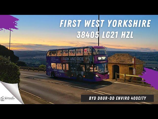 First West Yorkshire 38405 LG21 HZL BYD Enviro 400City working X84 Ilkley