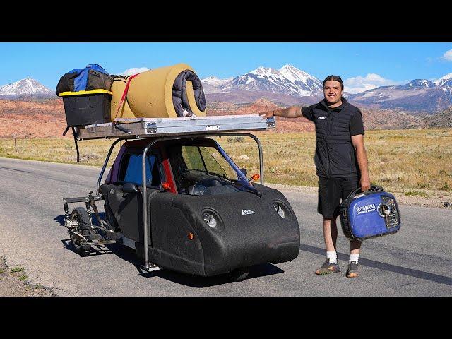 Mini Electric Car 100 Miles Off Road - Overnight Camping