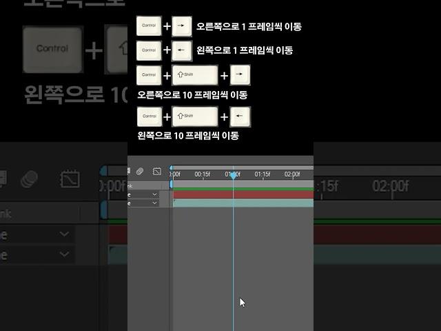 [애프터이펙트] 노트북에서 인디케이터를 이동하는 단축키 / Shortcuts to move indicators in After Effects notebooks