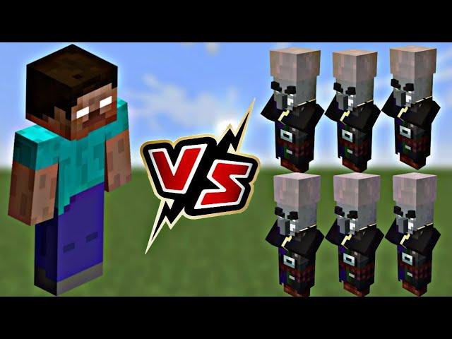 MINECRAFT HEROBRINE VS MAGISPELLER FIGHT||MINECRAFT MOB BATTLE||