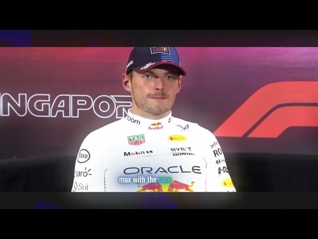 Max Verstappen giving "one word answers" at the Post-Qualifying Press Conference in Singapore GP