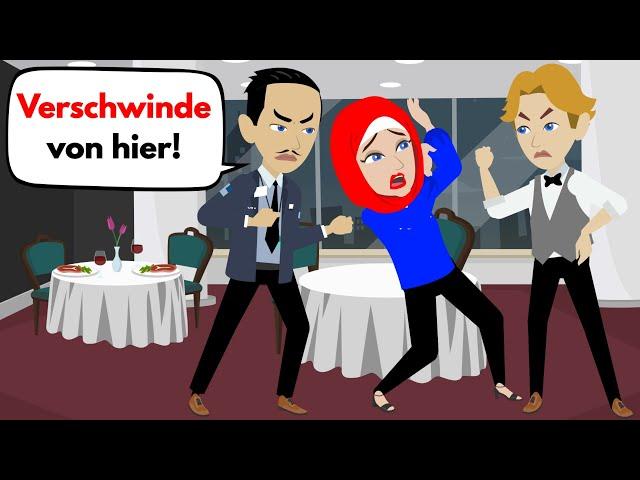 Woman in hijab is bullied in restaurant | Learn German