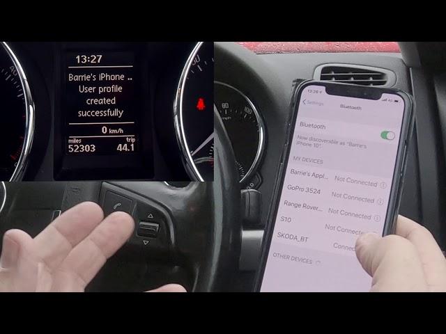 How to pair a mobile to the Bolero bluetooth audio system in a 2012 SKODA Yeti
