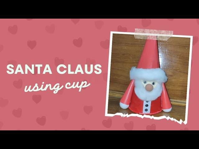 How to make Santa Claus using paper glass ️....#trending #youtube #viral #viralvideo #new