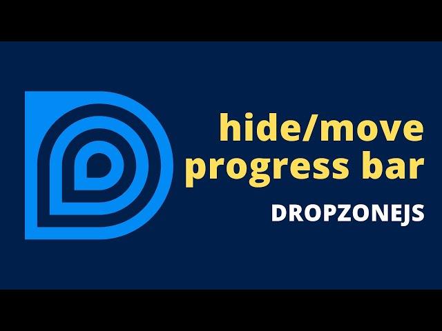 How to move the progress bar position with Dropzone JS [ easy with CSS ]