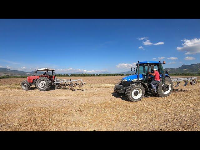 Tarla Sürümü  New Holland TD95D-Massey Ferguson 398 Alper 5'li 12 inç [GoPro]