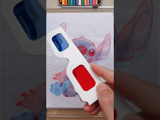 Which Stitch Wins? #drawing #art #3Dglasses #disney