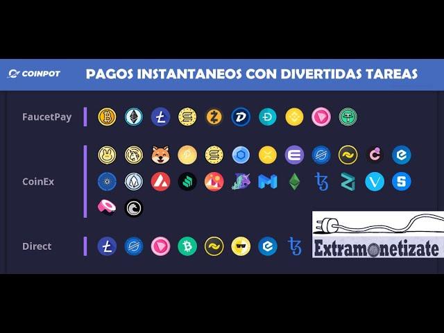 CoinPot.in  Gana #crypto con #tareas Fáciles | #faucetpay  | #coinex 