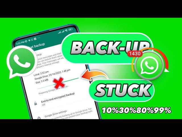 WhatsApp chat backup loading/stuck while uploading to google drive | WhatsApp backup not working