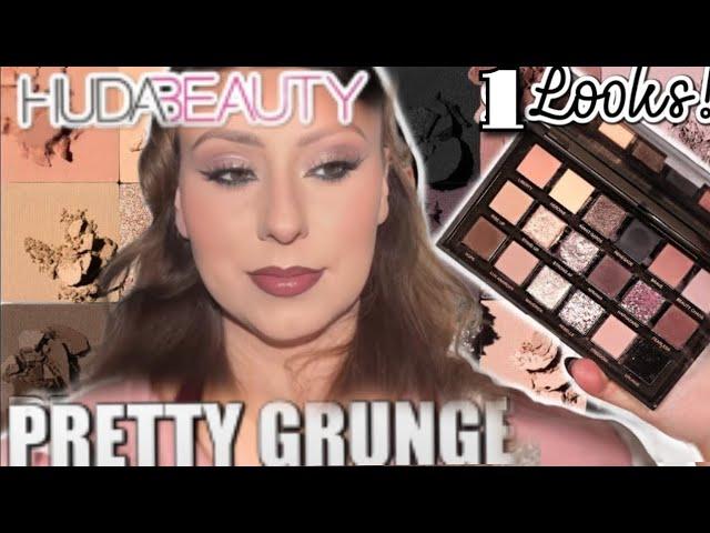 NEW HUDA BEAUTY PRETTY GRUNGE EYESHADOW PALETTE REVIEW & SWATCHES!