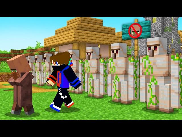 Can I Save Villagers from Golem Prison | Minecraft