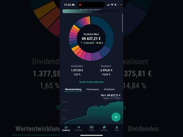 70.000€ Echtgeld Aktien Depot #shorts