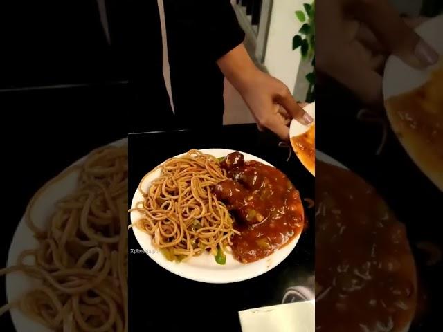 Veg Chowmein + Veg Manchurian combo  Jaipur food Xplorer #shorts #short #youtubeshorts #ytshorts