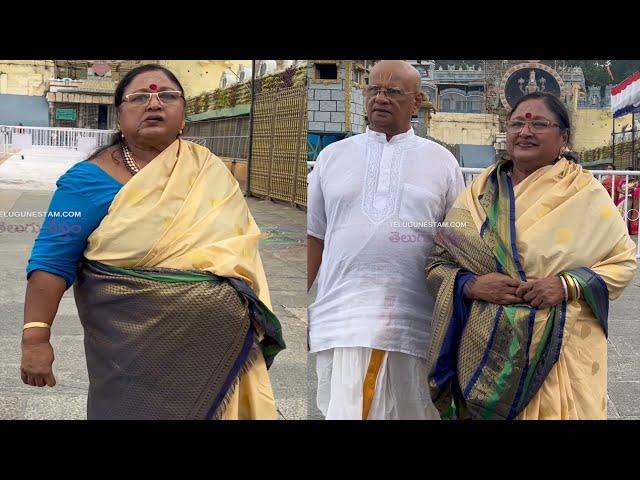 Veteran Actress Vanisri Spotted At Tirumala Temple