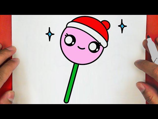 COMMENT DESSINER UN JOLI BONBON DE NOËL, ÉTAPE PAR ÉTAPE, JACK DESSINS