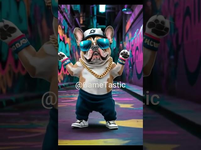 This Dog’s Got Moves!  #tileshop #coffindance #Gametastic