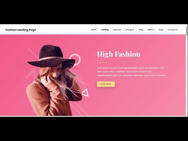 Fashion Website Theme