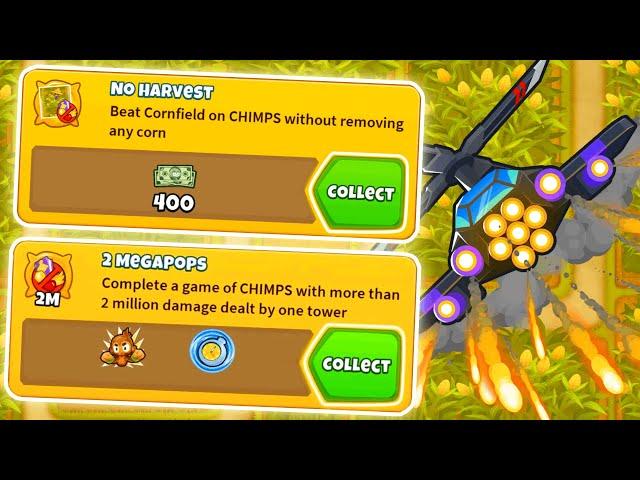 No Harvest and 2 Megapops Acheivement In 1 game! (Bloons TD 6)