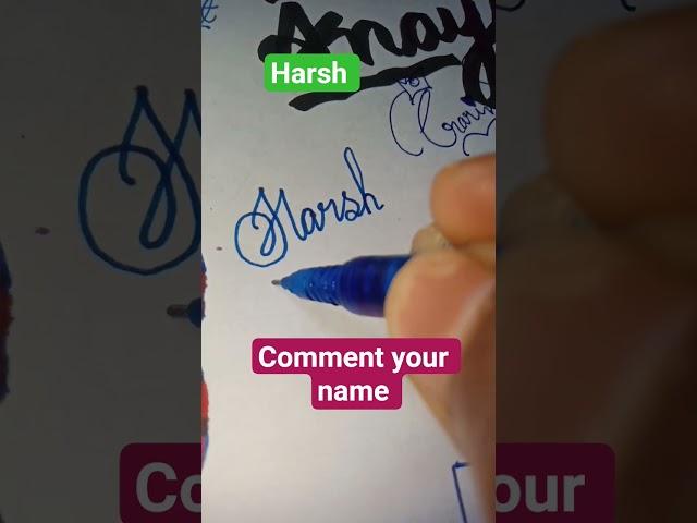 #Harsh# #signature #calligraphy #handwriting #drawing #art #ytshorts #calligraphylattering