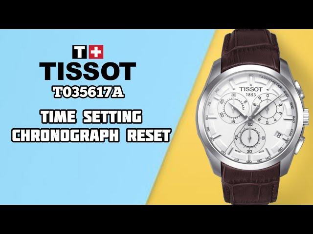 How To Set Tissot Chronograph Watch Time Date and Stopwatch | Tissot Chronograph T035617A | SolimBD