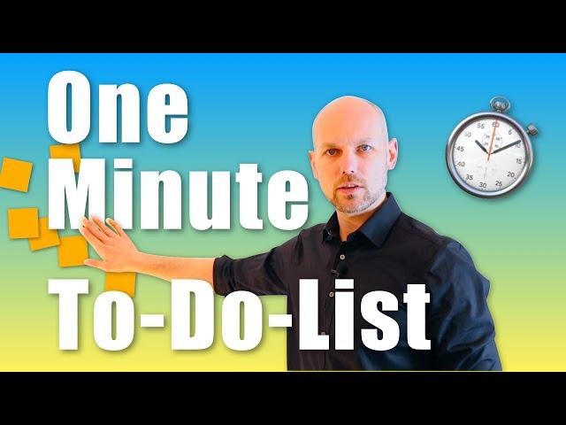 One Minute To-Do List