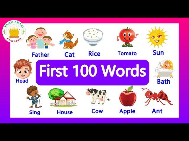 My First 100 Words in English for Kids and Children|Tamilarasi English VocabularyLearning