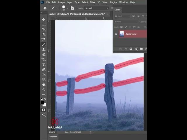 Fence Remove within 34 Seconds by hridoyhtd | Short Video in Photoshop