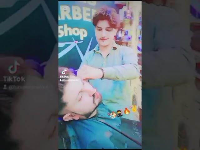 Master cutting on Owais hair Salom