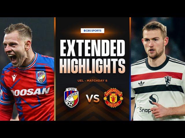 Viktoria Plzeň vs. Man. United: Extended Highlights | UEL League Phase MD 6 | CBS Sports Golazo