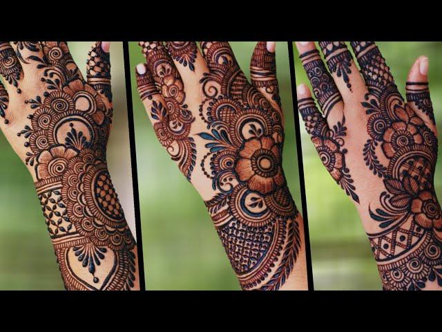 Top _ 3 2024 Easy Special Mehndi For Back Hand/latest fullhand bridal mehndi/New special mehndi