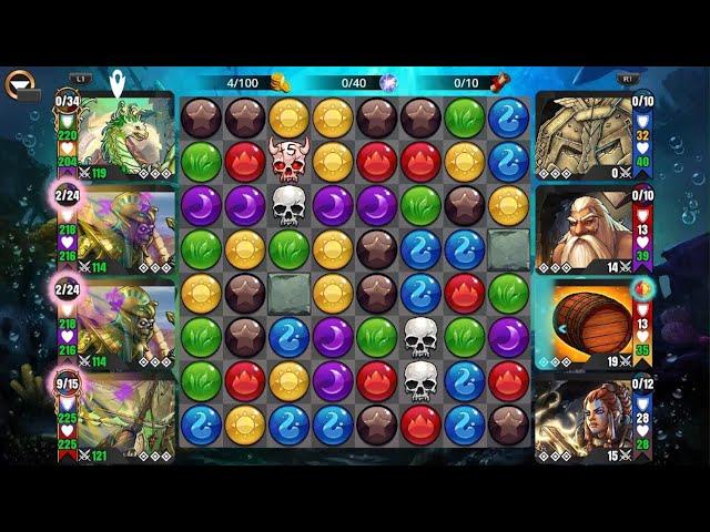 Gems of War Proof of Concept Faction Events for 240,000 Gold in less than 20min (NO Commentary)