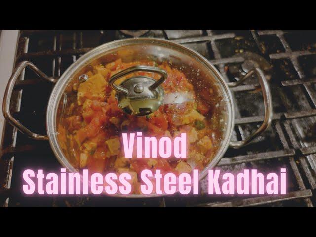 Vinod Stainless Steel Kadhai – Tempered Glass Lid - Multi-Use Pot