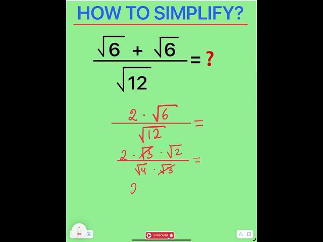 HOW TO SIMPLIFY #maths #youtubeshorts #education #shorts #shortvideo