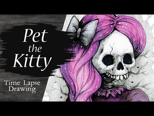 Pet the Kitty | Copic Marker Drawing | Time Lapse Art