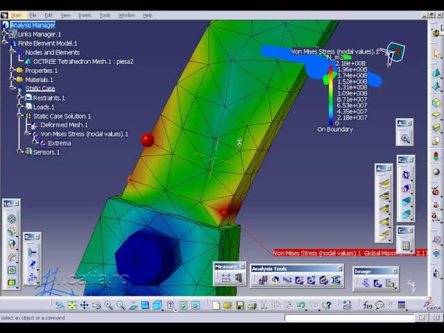 CATIA v5 video tutorial FEM analysis