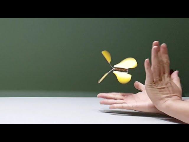 How to make a butterfly robot run  on a rubber band, fly extremely long and beautiful