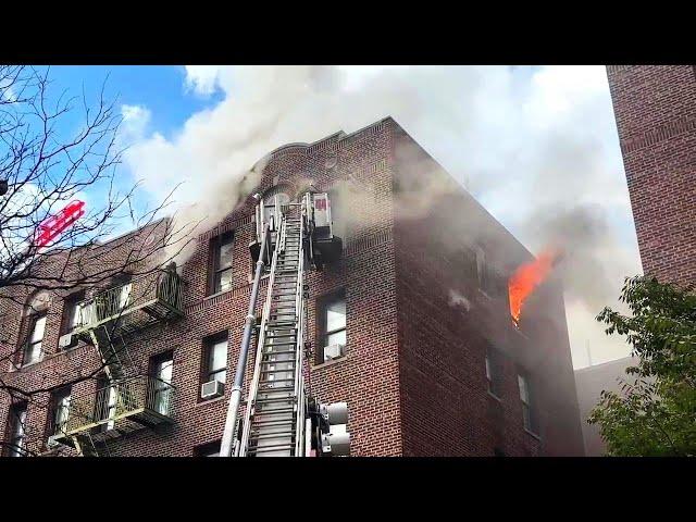 FDNY - Early Arrival + Audio - Bronx All Hands Box 2753 - Multiple Dwelling Top Floor Fire - 11/4/24