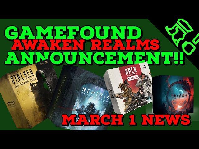 Gamefound & Awaken Realms New Project Details!!! Apex Legends Joins the Fray! Board Game News!!